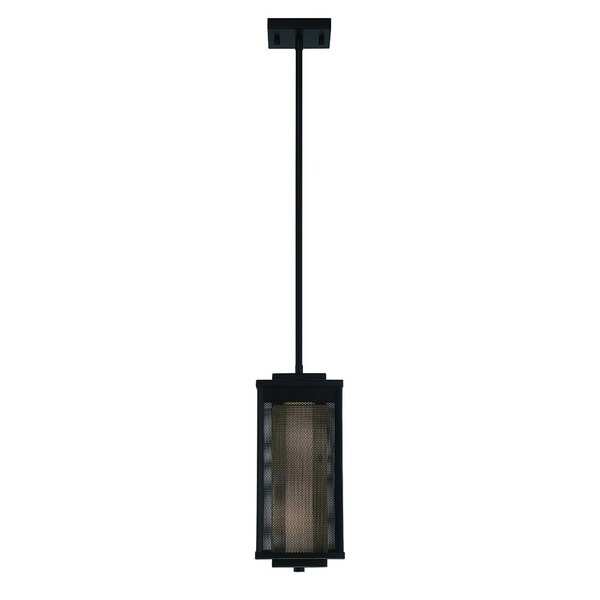 Eurofase Daulle Colonial 12" Round Outdoor 6-Light Pendant, Satin Black /Clear Glass 42718-017 - main